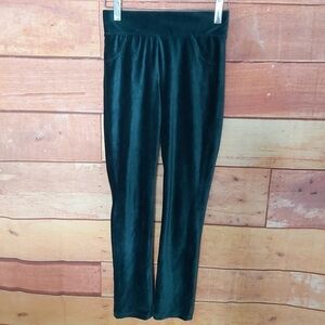 𝅺Vintage velvet velour legging green